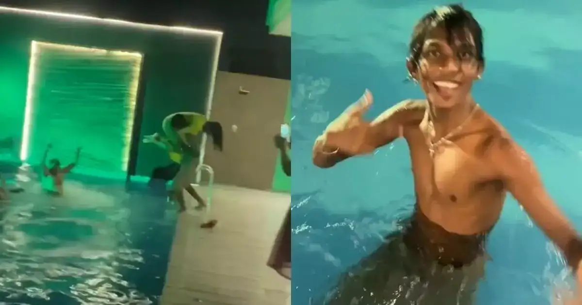 அன்ஷிதாவை அலேக்கா தூக்கி நீச்சல் குளத்தில் தொப்பகடினு குதித்த ஜெஃப்ரி: வீடியோ பார்த்தீங்களா? 