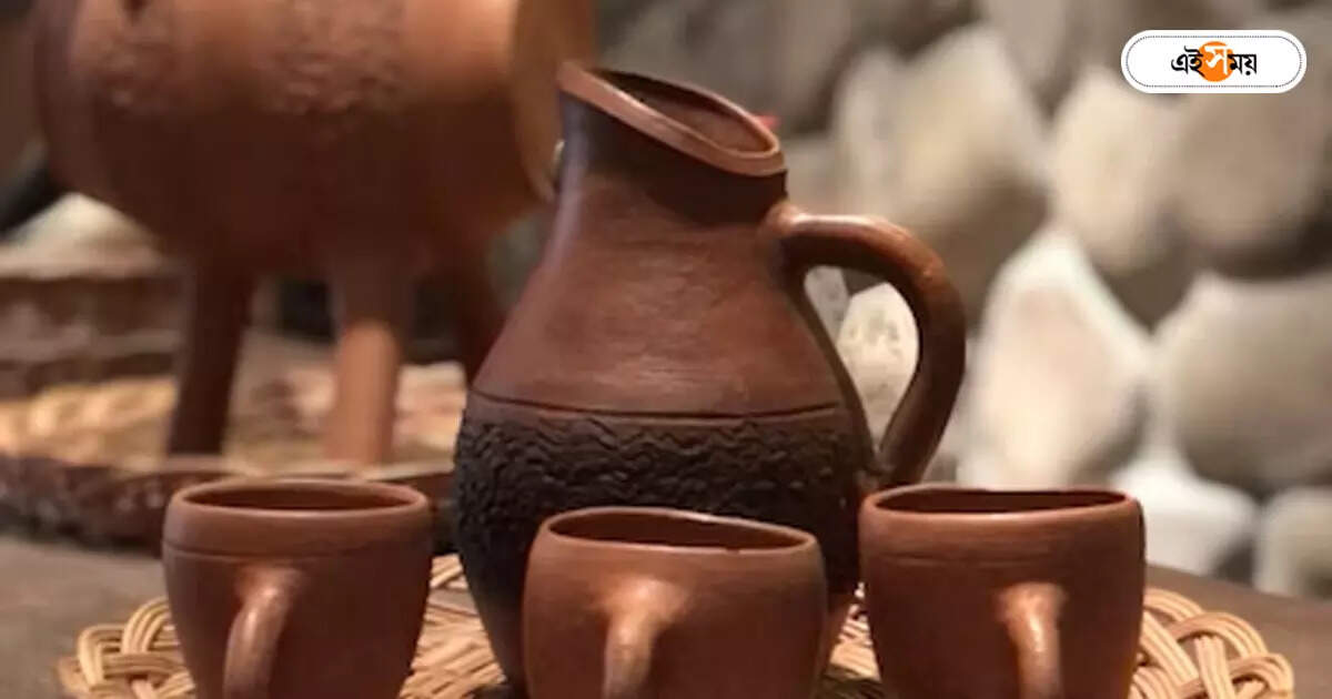 Purulia Weather : স্বস্তির সন্ধানে খোঁজ মাটির বোতলের – huge demand in clay bottle at purulia on summer weather