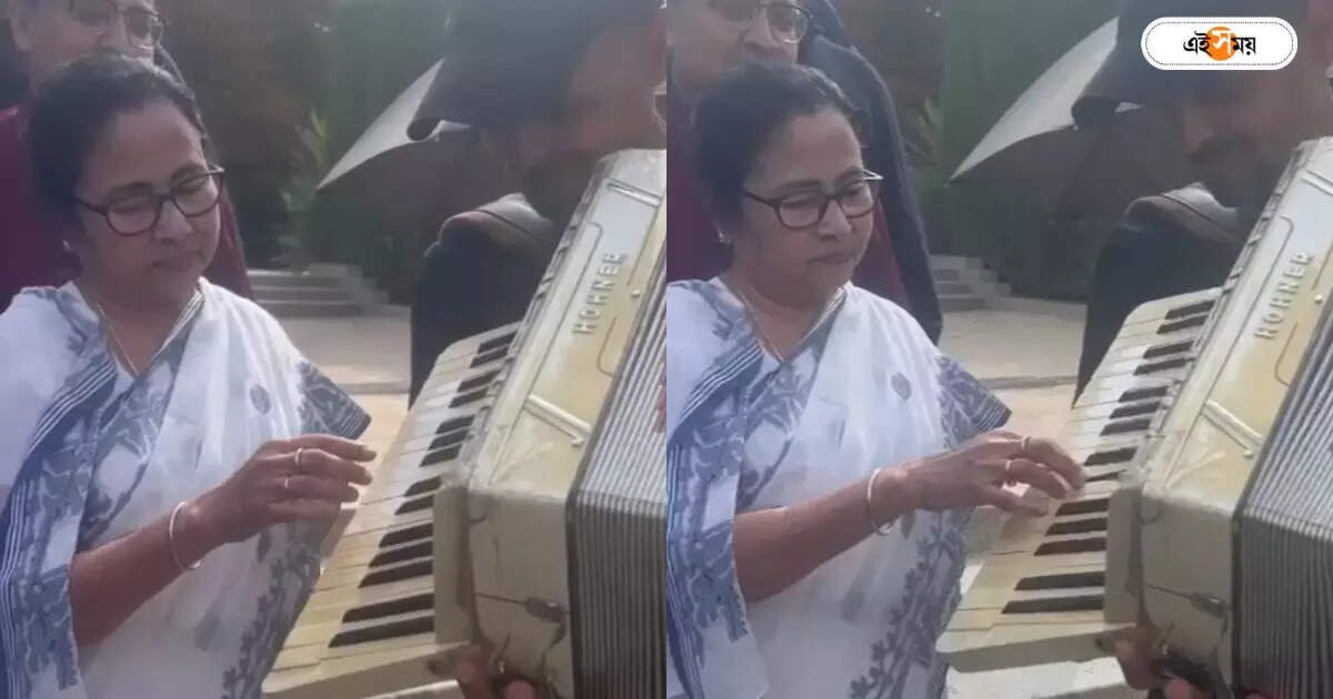 Mamata Banerjee Spain Visit : পিয়ানো অ্যাকরডিয়নে ‘জয়’-এর সুর! মাদ্রিদের রাস্তায় অন্য মেজাজে মমতা, দেখুন ভিডিয়ো – mamata banerjee playing piano accordion on the street of madrid spain