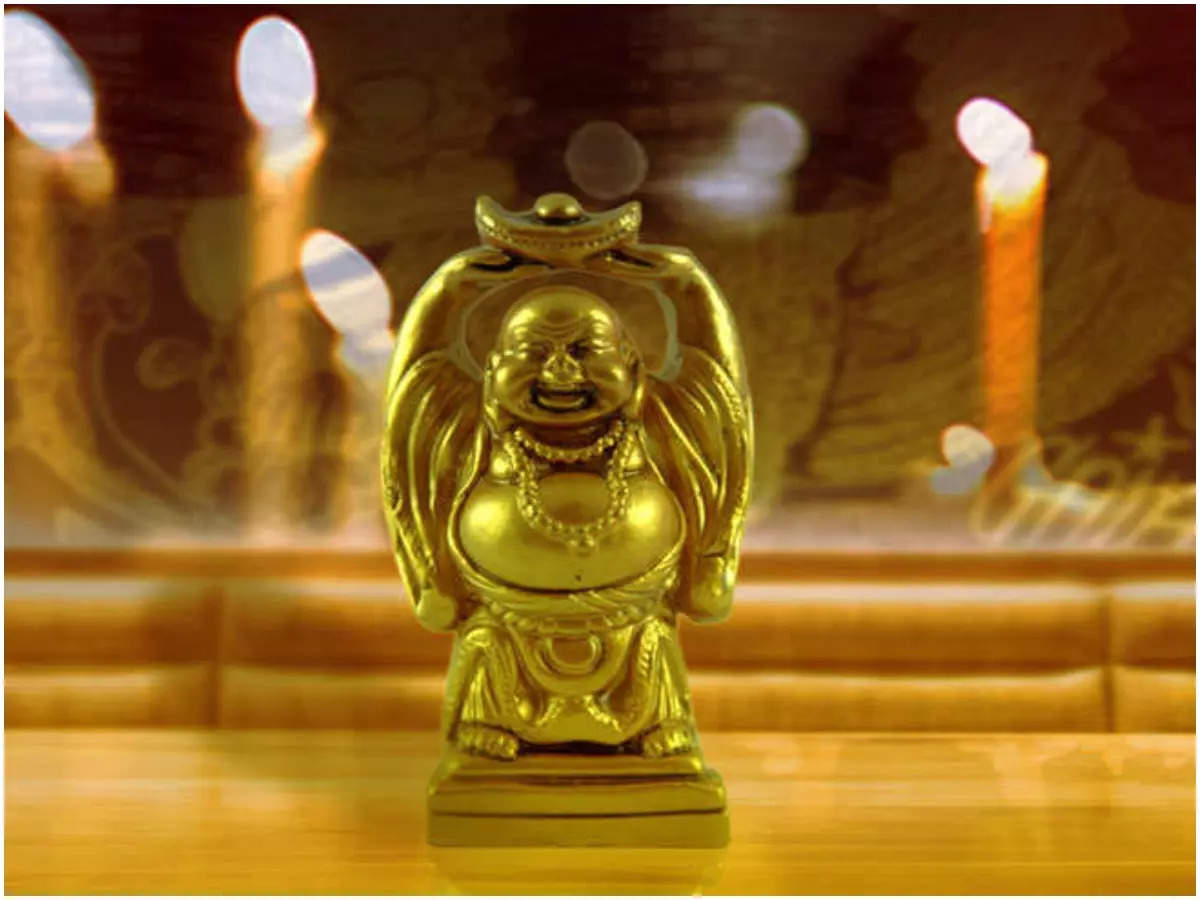 Feng Shui Golden Laughing Buddha With Children, For Home at Rs 200 in Nagpur