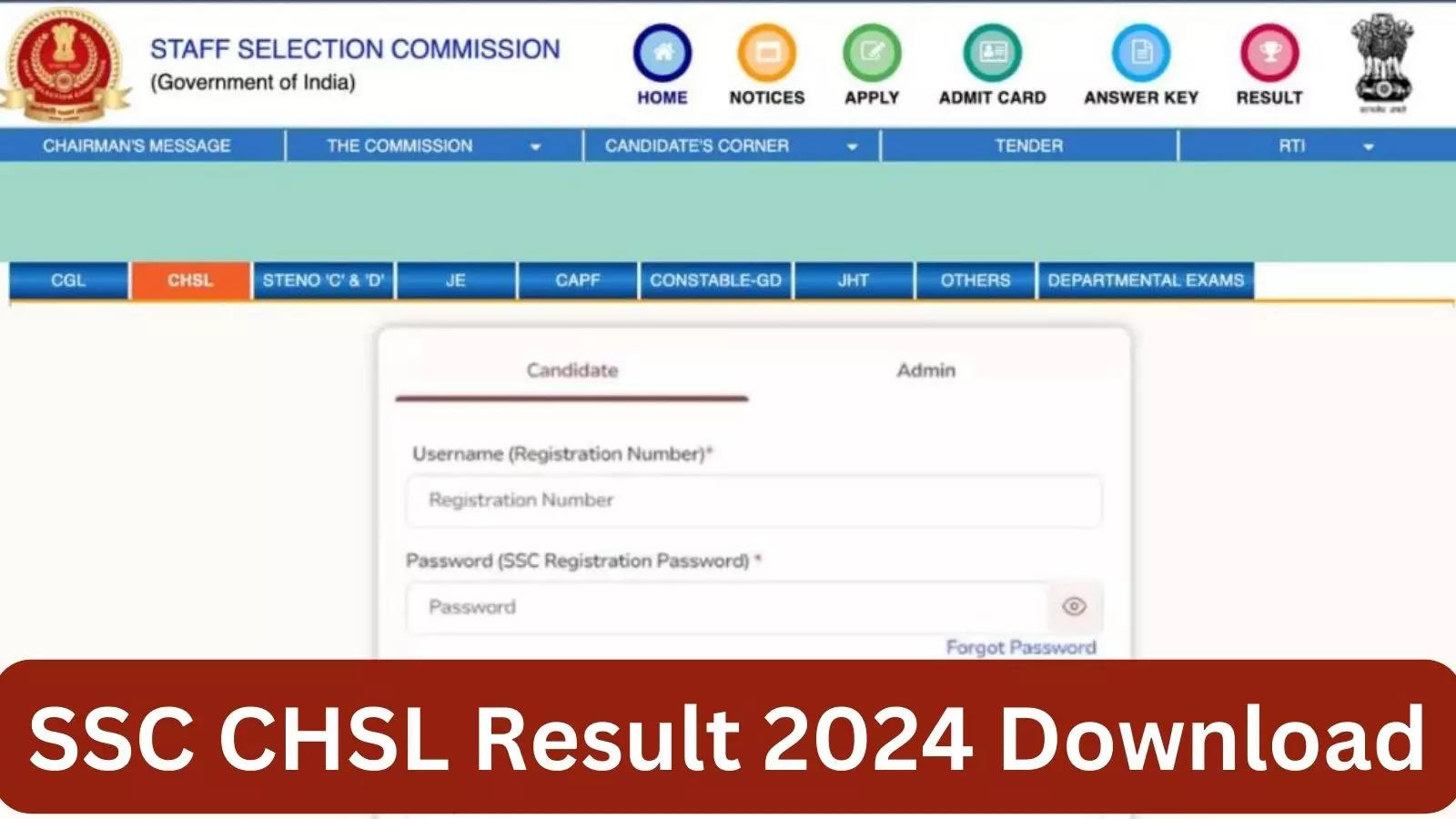 SSC CHSL Result 2024: How to download SSC CHSL result, check at ssc.gov.in