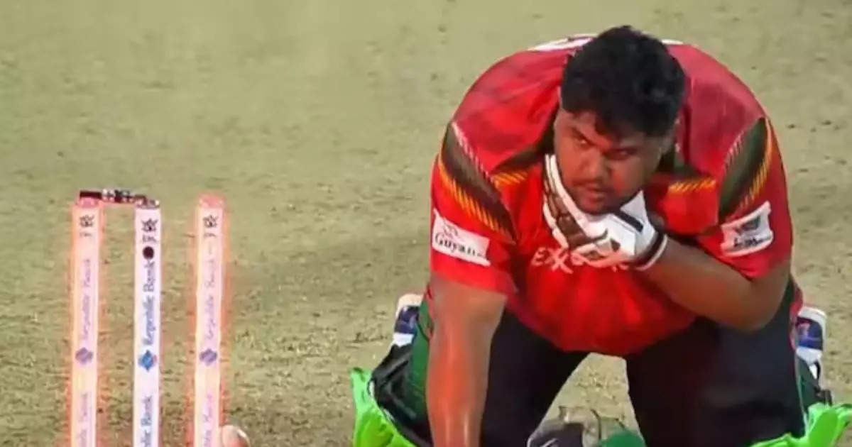 Azam Khan’s Unfortunate Dismissal: Hit on the Neck and Bowled in CPL 2024