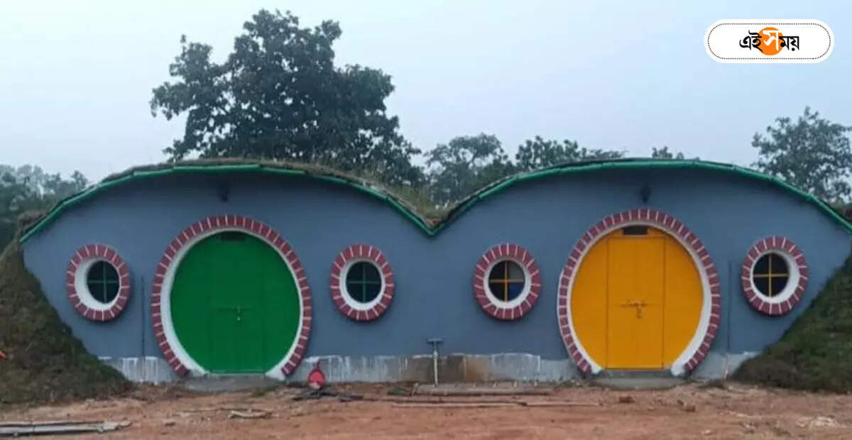 Purulia Tourism : সেই বিলবো, ফ্রোডোর হবিট গ্রাম পুরুলিয়ায় – rest of hillside home is underground in frodo hobbit village of purulia