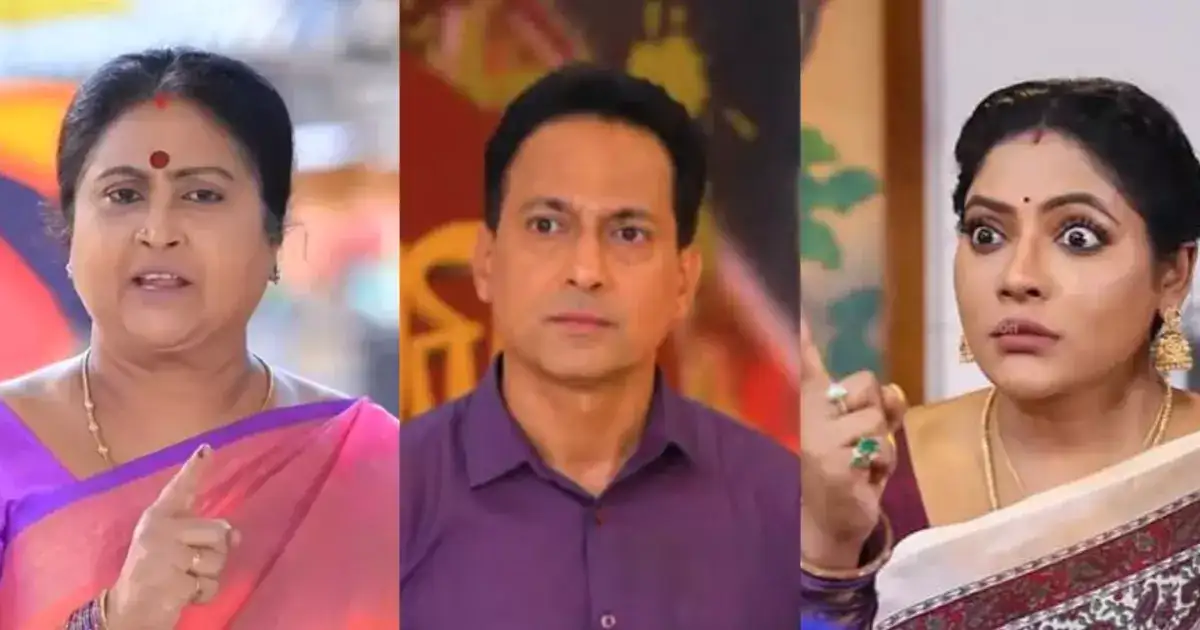 அதை சொல்ல நீங்க யாரு.? ஈஸ்வரியை லெப்ட் அண்ட் ரைட் வாங்கிய ராதிகா: வேடிக்கை பார்த்த கோபி.! 