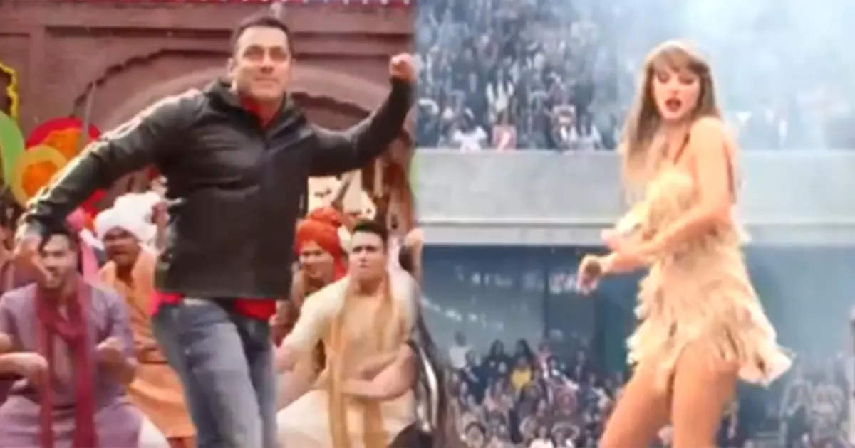 Taylor Swift was dancing on stage, when the video went viral, she started getting compared to Salman Khan!