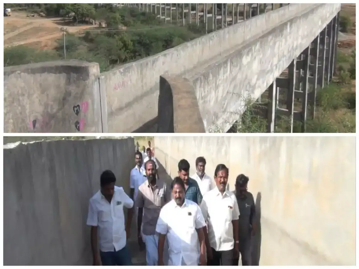 மதுரை: கல்குவாரி அமைத்து வெடி வெடிப்பதால் தொட்டிப்பாலத்தில் விரிசல் - உசிலம்பட்டி எம்எல்ஏ கொடுத்த வாக்குறுதி 