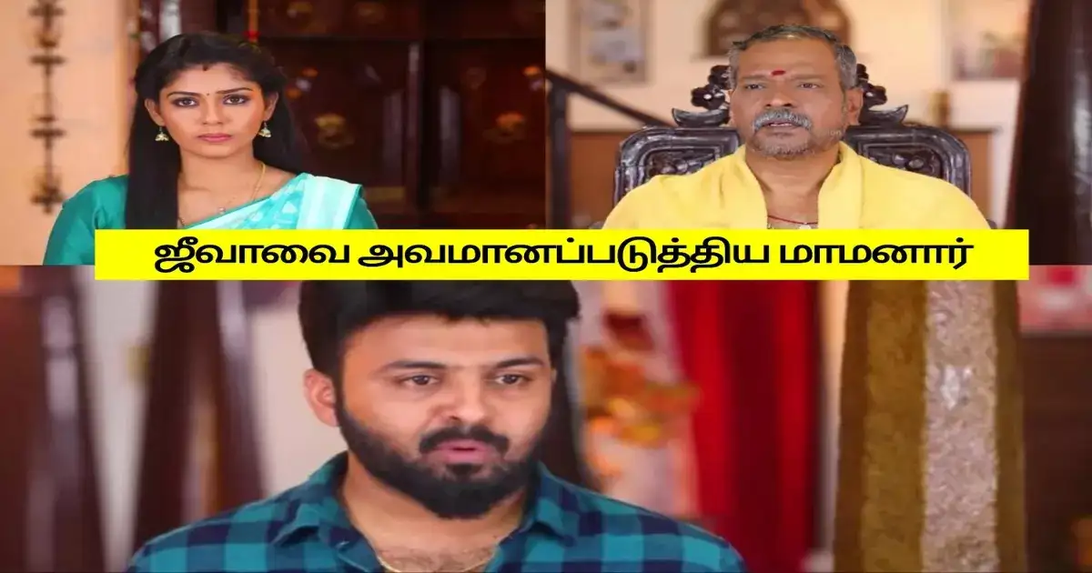 பாண்டியன் ஸ்டோர்ஸ்: ஜீவாவை கண்டபடி பேசிய ஜனார்த்தனன்: கோபத்தில் பொங்கிய மீனா..! 