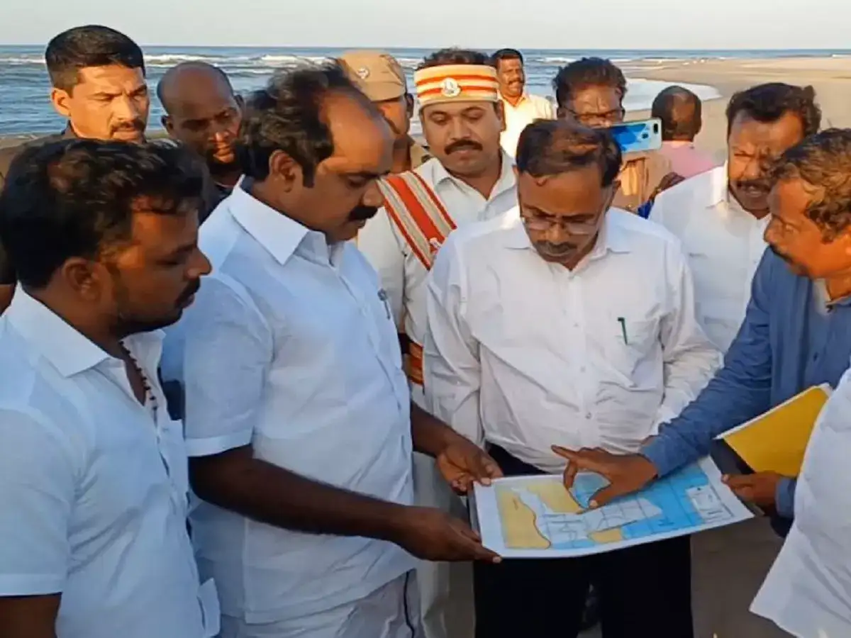 சீர்காழி அருகே முகத்துவாரம் தூர்வாரும் பணி: விரைவில் முடிக்க அமைச்சர் உத்தரவு! 