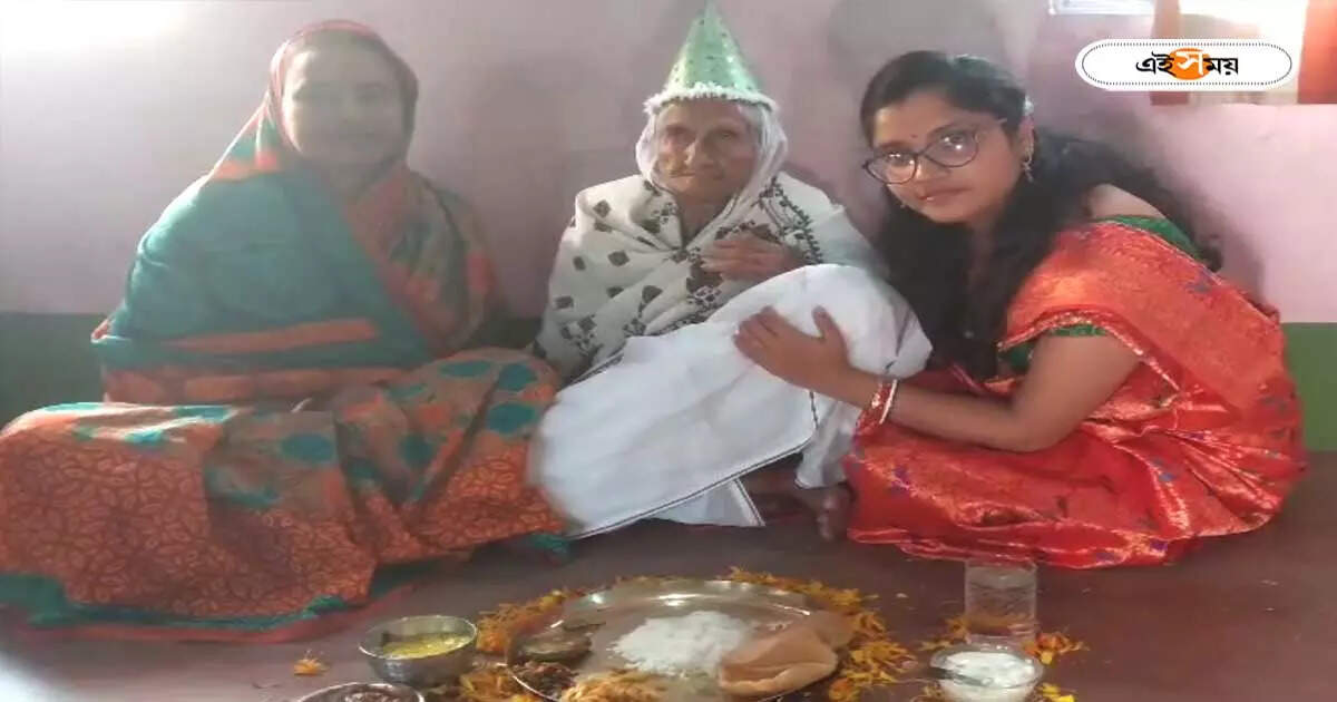 Highest Aged Person : দেশভাগ থেকে স্বাধীনতার সাক্ষী! ৩৪ নাতি-পুতি নিয়ে ‘সেঞ্চুরি’ পার সুভদ্রা দেবীর – bankura simlipal old lady celebrated hundred year age birthday