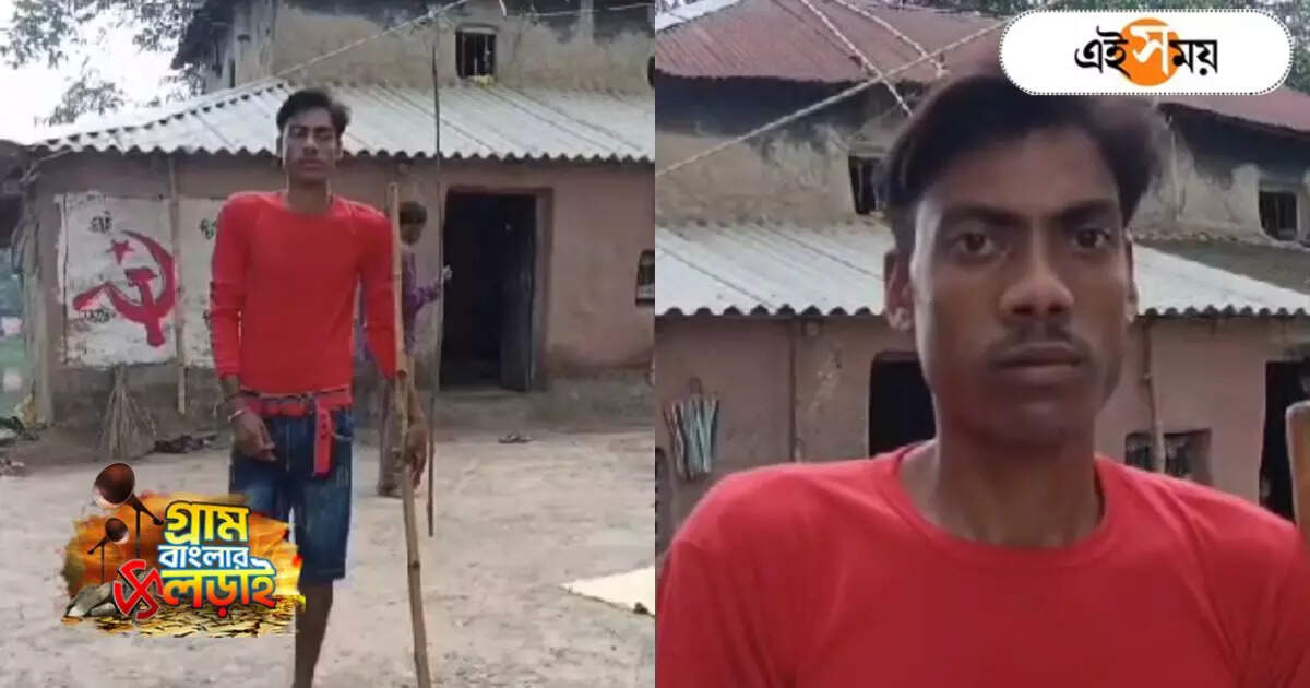 CPIM Candidate : এক পা নিয়ে কাঁধে লাল ঝাণ্ডা! চন্দ্রকোণায় CPIM-র বাজি বছর চব্বিশের শম্ভু – cpim candidate samnbhu contesting from chandrakona area paschim medinipore