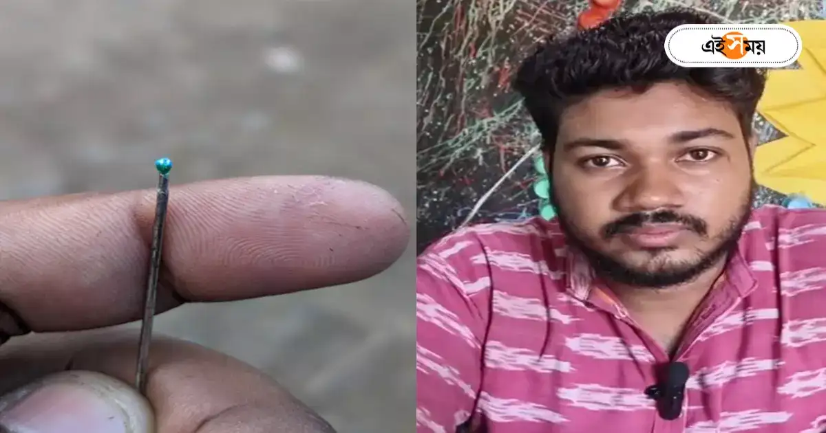 Micro Art : পোস্ত দানার উপর আগমনীর ‘কাশফুল’, চোখ জুড়িয়ে যাবে অঙ্কুরের শিল্পকর্মে – micro artist ankur samantha from bankura paint on a poppy seed