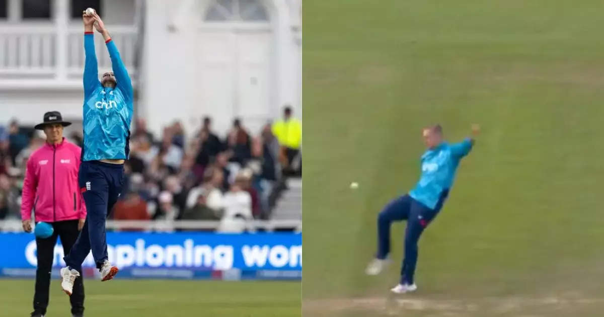 Liam Livingstone's Unique Celebration: Kicks the Ball After Taking a Catch in ENG vs AUS ODI