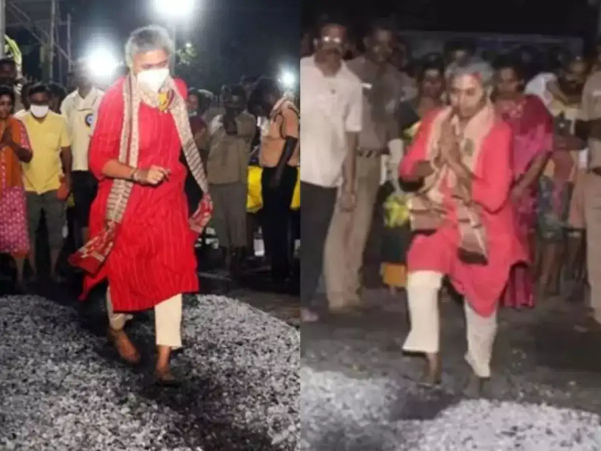 அமுதா ஐஏஎஸ் அக்னி குண்டத்தில் இறங்கி வேண்டுதல்... தீயாய் பரவும் போட்டோஸ்! 