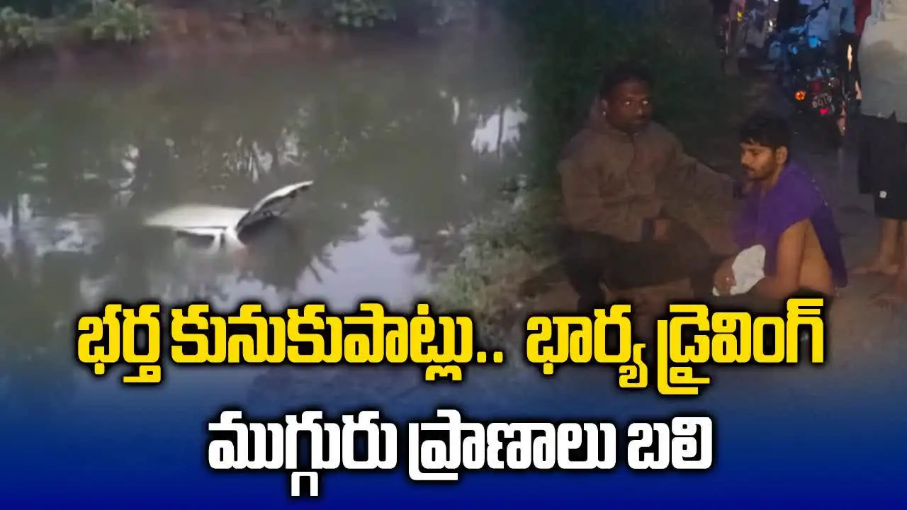 భర్తకు కునికిపాట్లు.. డ్రైవింగ్‌ సీటులో భార్య.. ఇంతలో ఊహించని ఘోరం