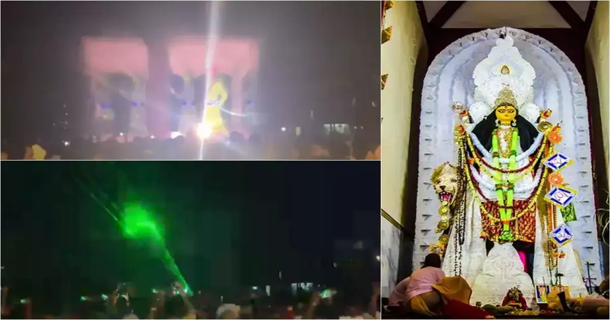 Jagadhatri Puja Chandannagar: রাজা কৃষ্ণচন্দ্রের জগদ্ধাত্রী পুজো শুরুর গল্প থেকে অঙ্গদানে সচেতনতা প্রসার, চন্দননগরে লেজার শোয়ে চমক – chandannagar jagadhatri puja pandal theme and laser show are giving lesson of organ donation
