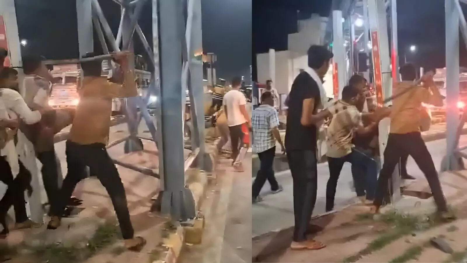 मेरठ भुनी टोल प्‍लाजा पर सेना के जवान की खंभे से बांधकर बेरहमी से पिटाई,  श्रीनगर ड्यूटी पर जा रहा था - up meerut army jawan beaten mercilessly on toll  plaza latest