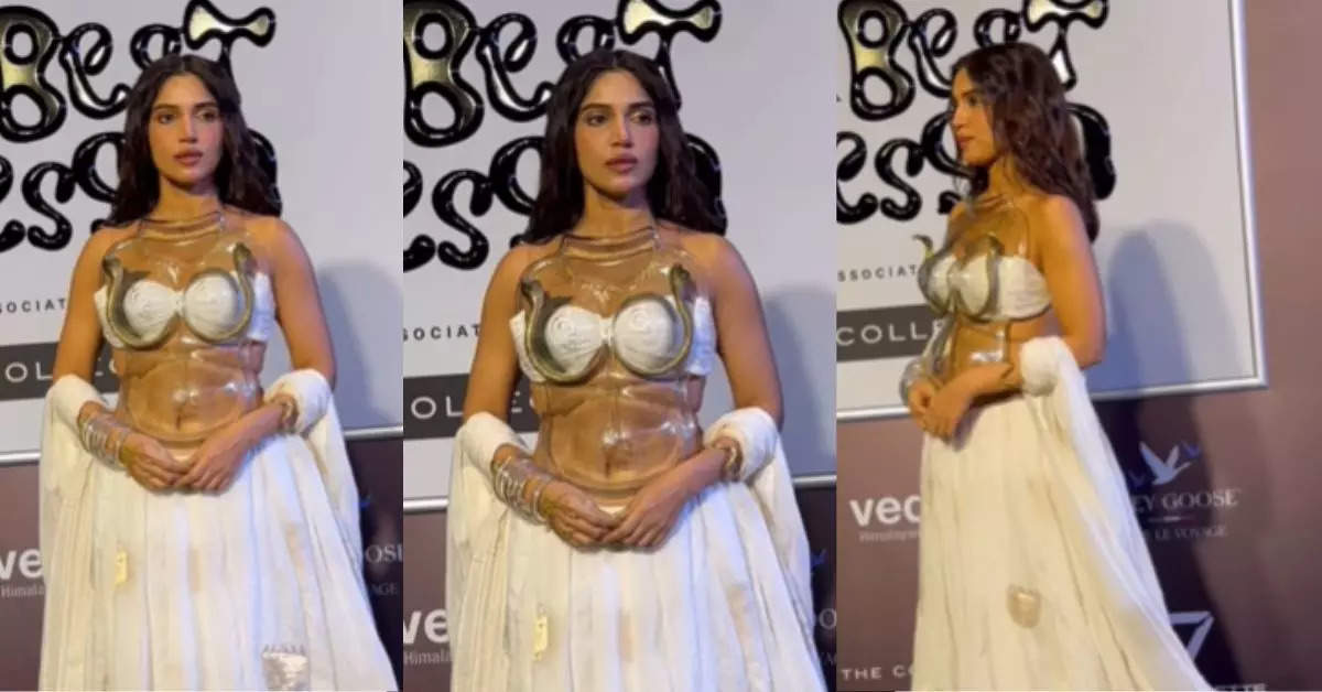 Seeing the snake crawling on Bhumi Pednekar's chest, the users shook their heads and said – Oh Hari Krishna, what is she wearing?