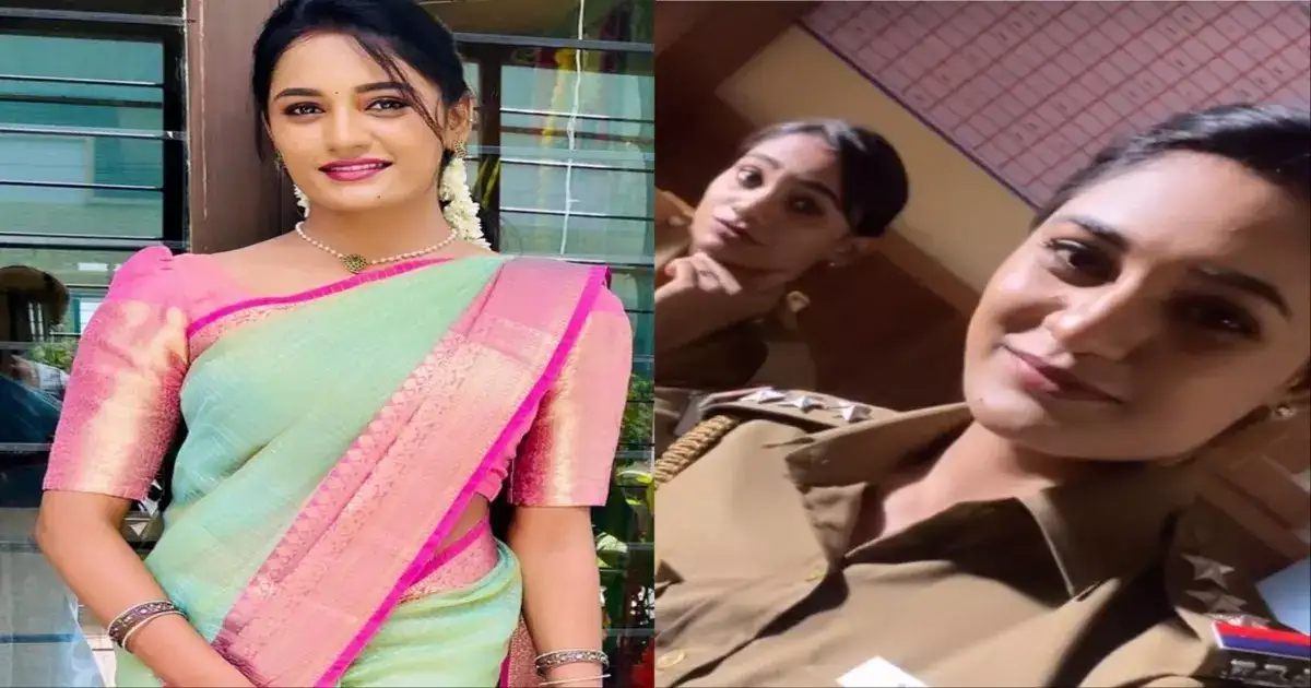 தமிழும் சரஸ்வதியும் சீரியல் வில்லி போலீஸ் அதிகாரியா ? விடியோவை பாருங்க... 