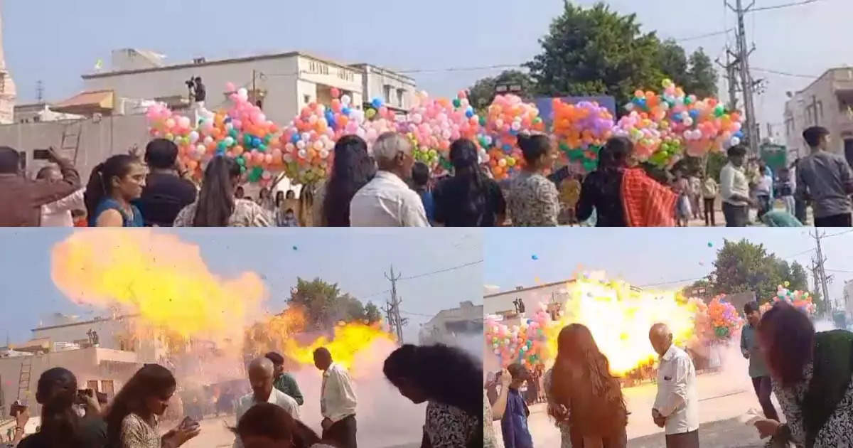 This carelessness is fatal!  Blast during fireworks near gas balloons in Gujarat, 30 people injured