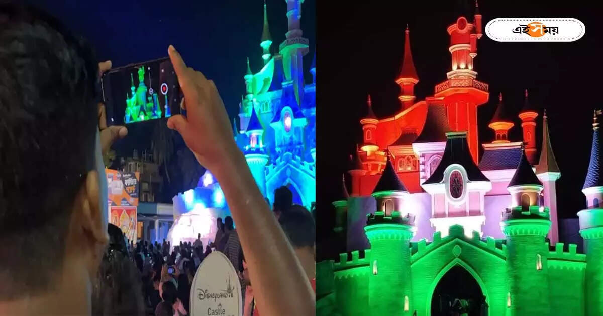 Disneyland Pandal : শ্রীভূমির মণ্ডপকে টেক্কা আরেক ডিজনিল্যান্ডের, ভিড় বাড়ছে প্রতি মুহূর্তে – sreebhumi pandal 2023 disneyland theme can compete habra puja pandal