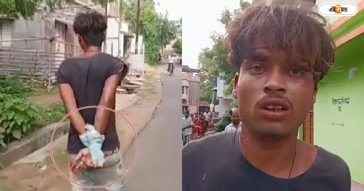 Medinipur News,মোটরবাইক চুরির অভিযোগে যুবককে গণপ্রহার, হাত বেঁধে হাঁটিয়ে তুলে দেওয়া হল পুলিশের হাতে – young boy beaten by mob for allegedly stolen motorbike at west midnapore chandrakona