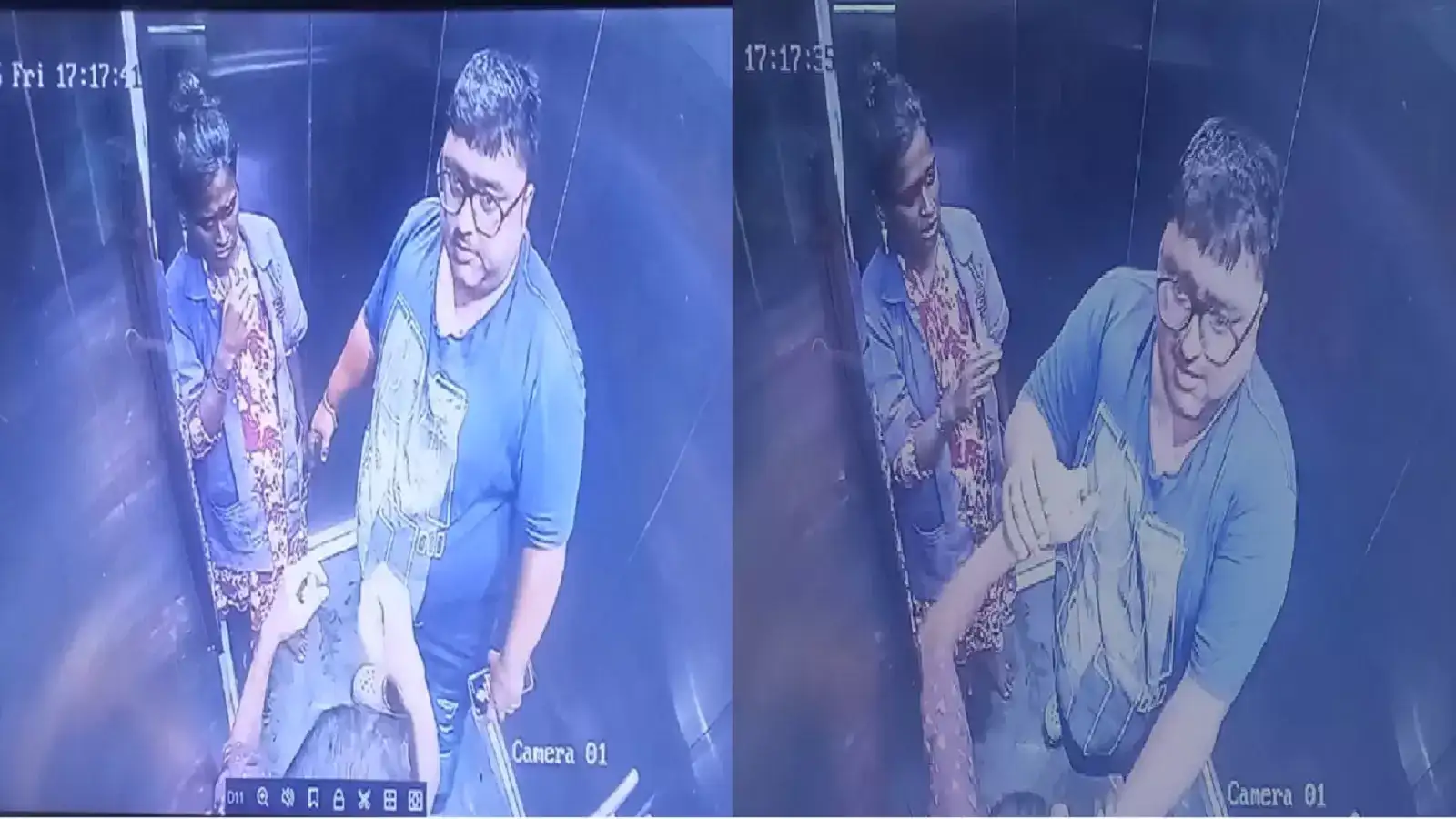 लिफ्टचा दरवाजा बंद केल्याचा राग; 12 वर्षीय मुलाला मारहाण, रहिवाशाचा प्रताप CCTVमध्ये कैद लिफ्टचा दरवाजा बंद केल्याचा राग; 12 वर्षीय मुलाला मारहाण, रहिवाशाचा प्रताप CCTVमध्ये कैद