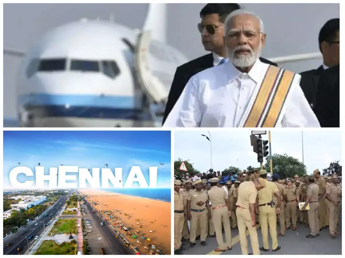சென்னைக்கு பிரதமர் மோடி வருகை... 5 அடுக்கு பாதுகாப்பு-22 ஆயிரம் போலீசார் குவிப்பு! பாதுகாப்பு ஏற்பாடுகள் தீவிரம்! 