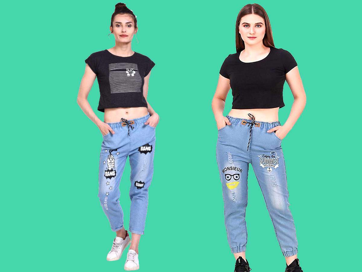 Off Duty Jeans  Buy Off Duty Slate Blue Baggy Fit Rigid Jeans Online   Nykaa Fashion