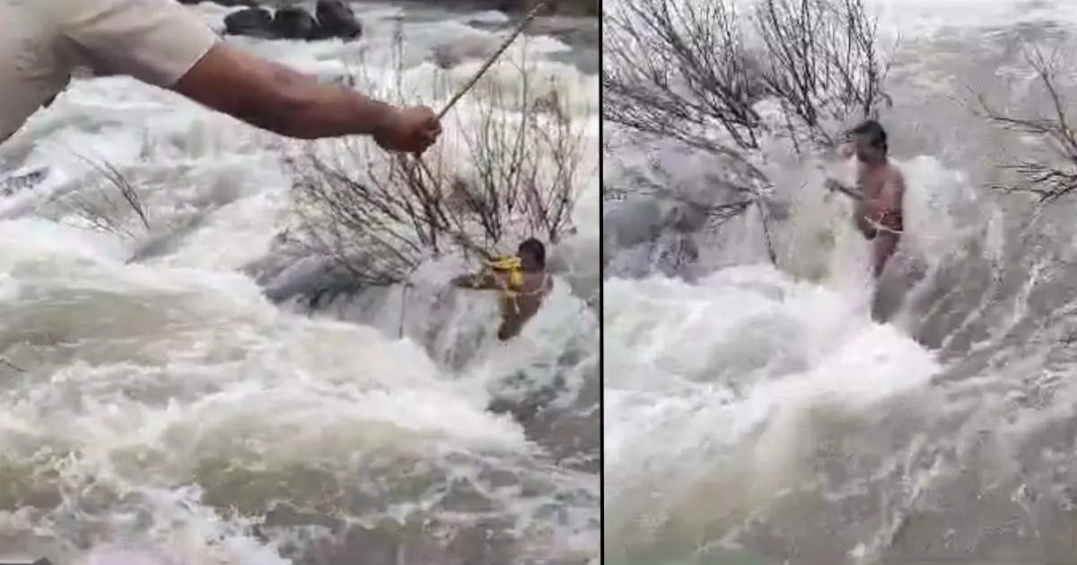 पाटील, एकट्याचं काम नाय! त्याला इकडे येऊ दे! गाढेश्वर धरणात अडकलेल्या तरुणाची थरारक सुटका