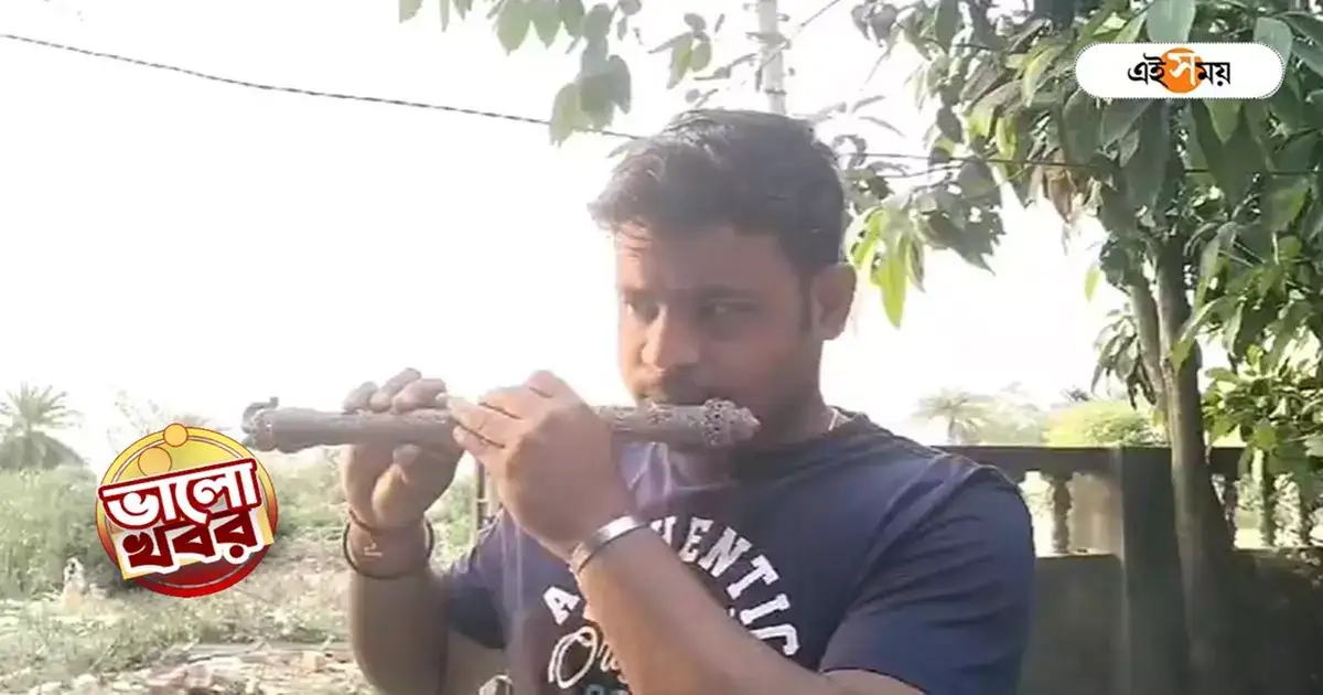 ২১০ দিন ধরে গড়েছেন পাথরের বাঁশি, বাঁকুড়ার অভীকের শিল্পকে স্বীকৃতি রাজ্যের – bankura abhik karmakar made a flute with stone good news
