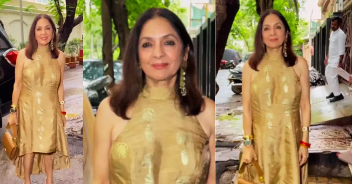 Neena Gupta Stuns in Golden Outfit at Daughter Masaba Gupta's Baby Shower, Faces Mixed Reactions Online