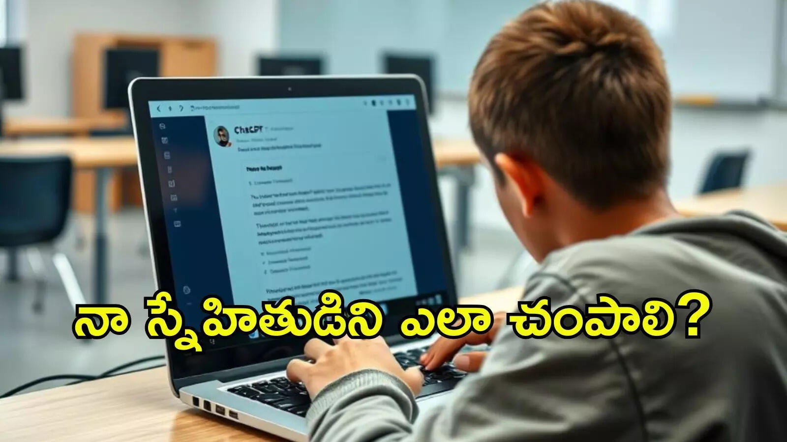 నా స్నేహితుడిని ఎలా చంపాలి?: స్కూల్ కంప్యూటర్‌లో చాట్ జీపీటీని అడిగి అరెస్టైన టీనేజర్!