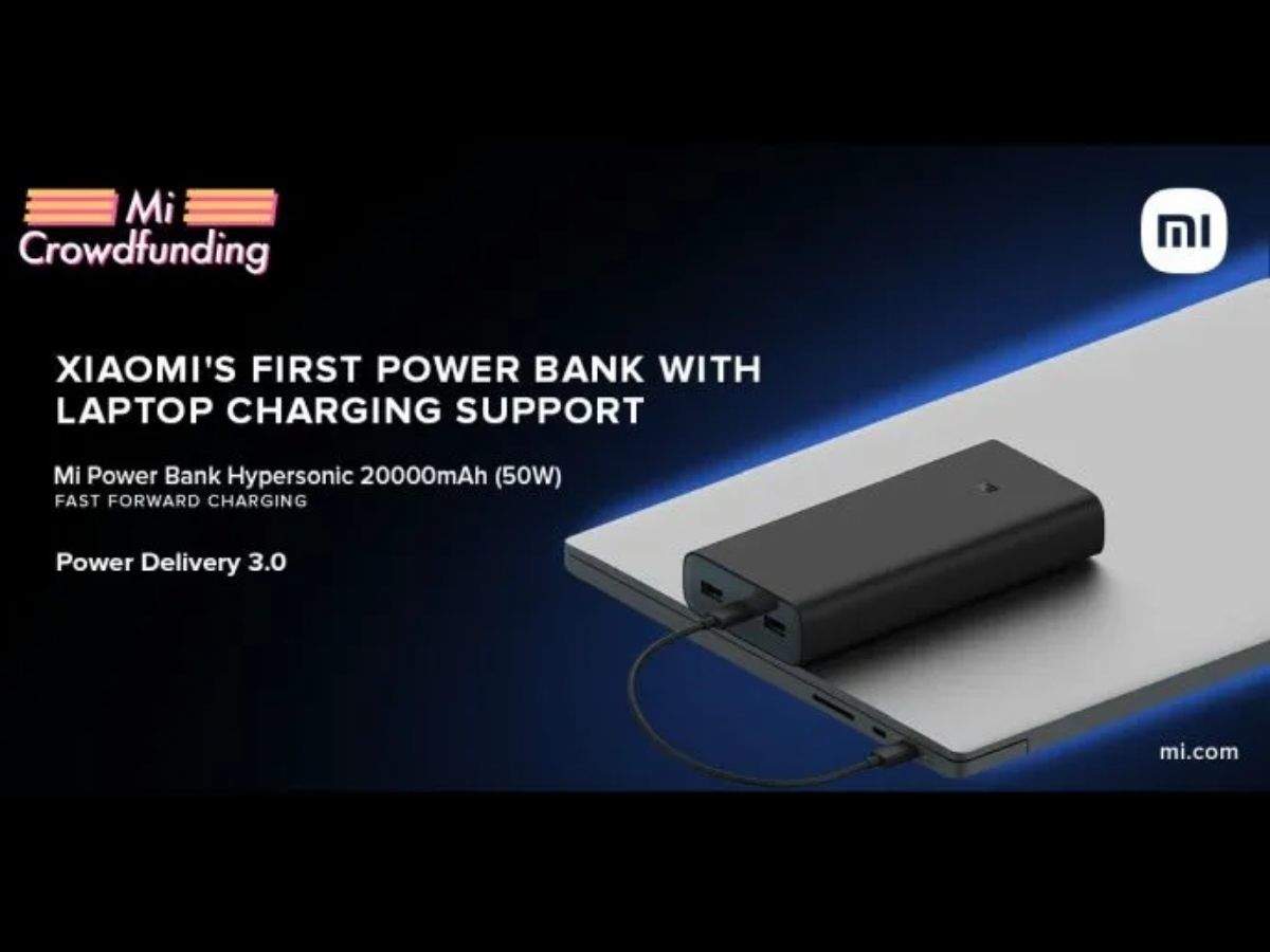 Xiaomi launches Mi HyperSonic power bank with 20,000mAh battery capacity  and 50watt fast charging - Times of India