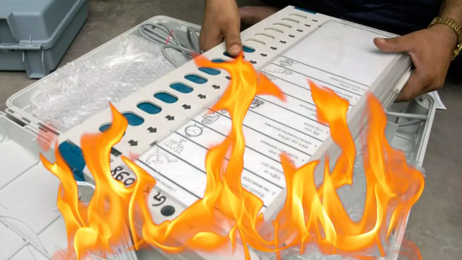 தீயில் எரிந்த EVM மெஷின்கள்... வாக்குப்பதிவு முடிந்த நிலையில் பகீர்... ம.பி., தேர்தலில் பெரிய ஷாக்! 
