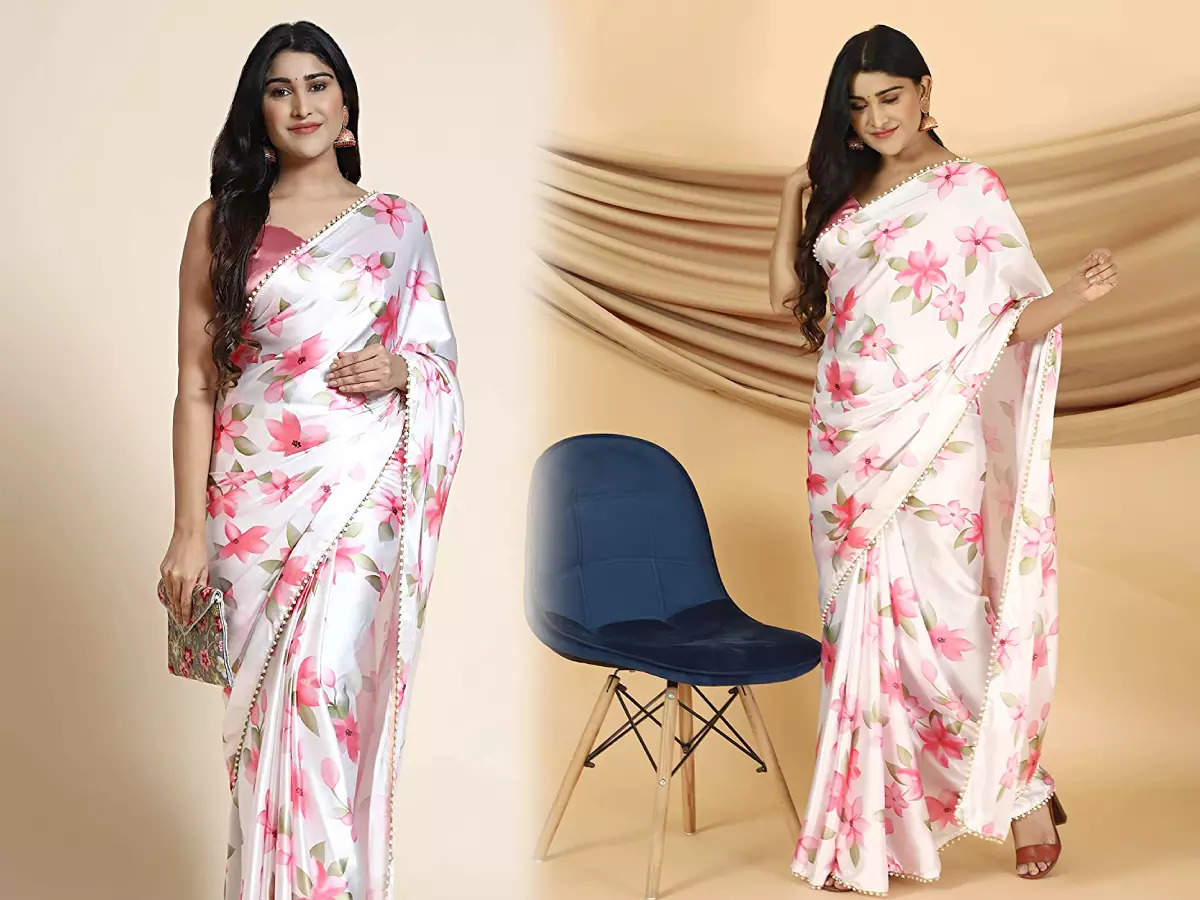 Buy Anand Sarees Floral Print Daily Wear Georgette Multicolor Sarees Online  @ Best Price In India | Flipkart.com