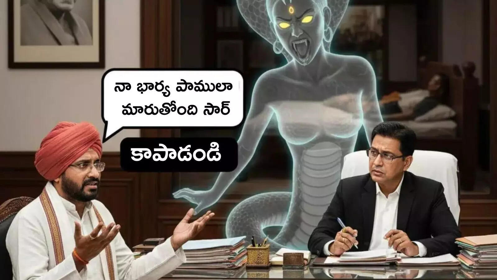 రాత్రుళ్లు నా భార్య పాముగా మారి నన్ను కాటేస్తోంది: వ్యక్తి వింత ఫిర్యాదు
