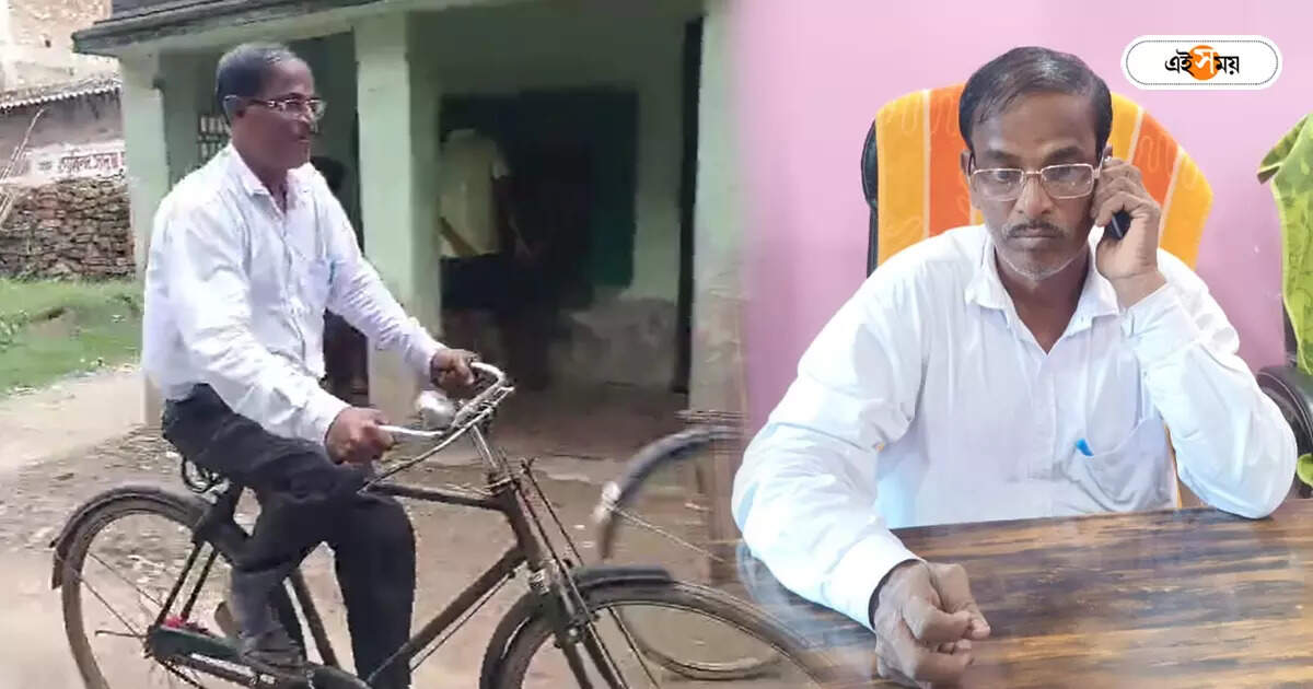 Baligori Gram Panchayat,নেই গাড়ি, স্মার্ট ফোন, চাষের কাজ সামলে সাইকেল চালিয়ে পঞ্চায়েতে যান তৃণমূল প্রধান দীনবন্ধু – tarakeswar baligori gram panchayat pradhan dinabandhu mati go to panchayat with by bicycle