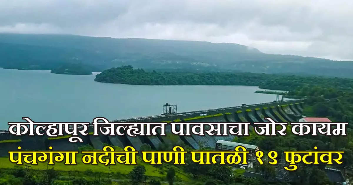 कोल्हापुरात ३ दिवासांपासून पावसाची बॅटिंग; पंचगंगाची पातळी वाढली, राधानगरी इतके टक्के भरले