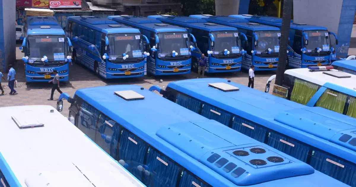 WBTC AC Bus : রাত ১০টার পরেও ২ রুটে চলবে AC বাস, বড় সিদ্ধান্ত পরিবহণ দফতরের – ac bus will be available from airport to howrah and tollygunge from monday 10 pm