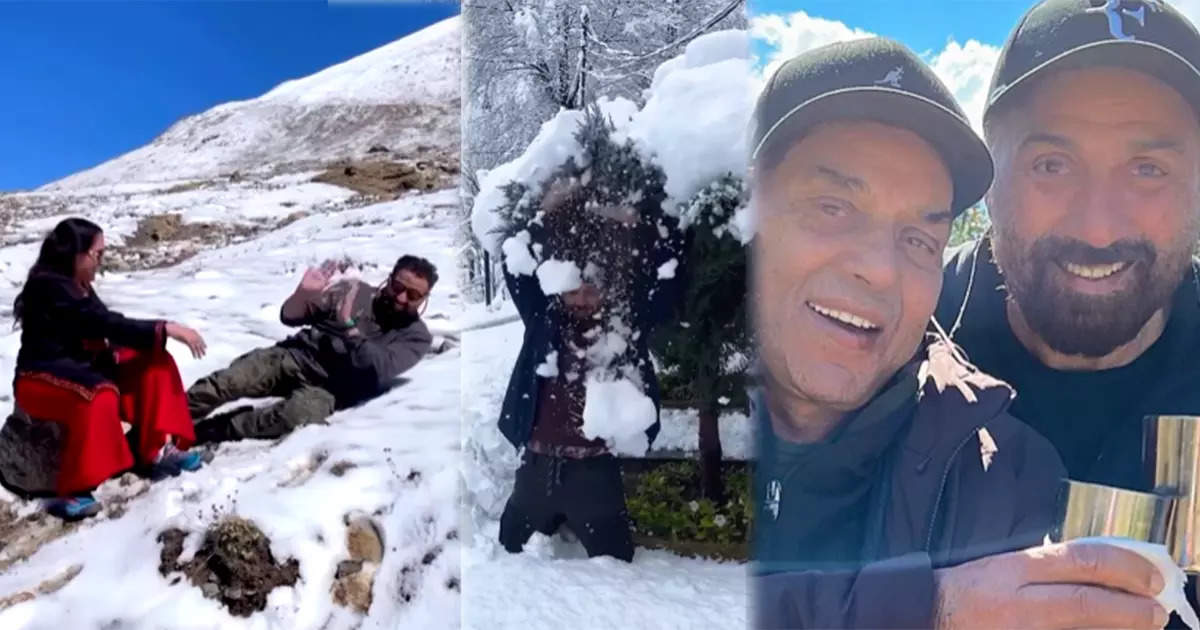 Sunny Deol Enjoys Mountain Getaway with Parents Dharmendra and Prakash Kaur