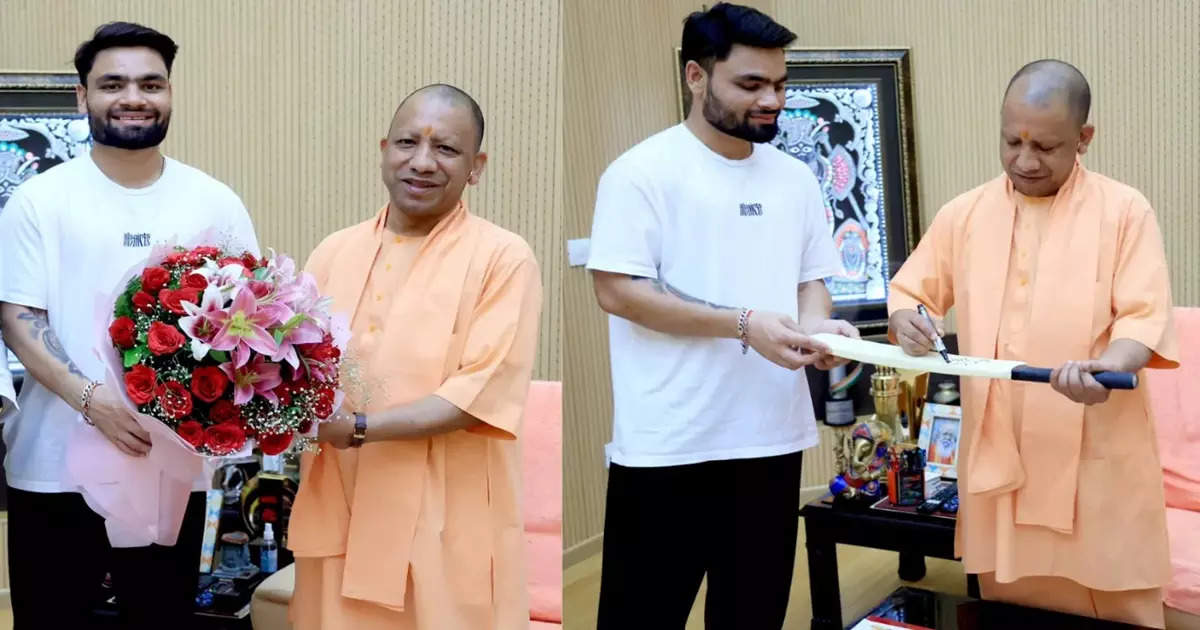 Rinku Singh Meets UP Chief Minister Yogi Adityanath Ahead of UP T20 League