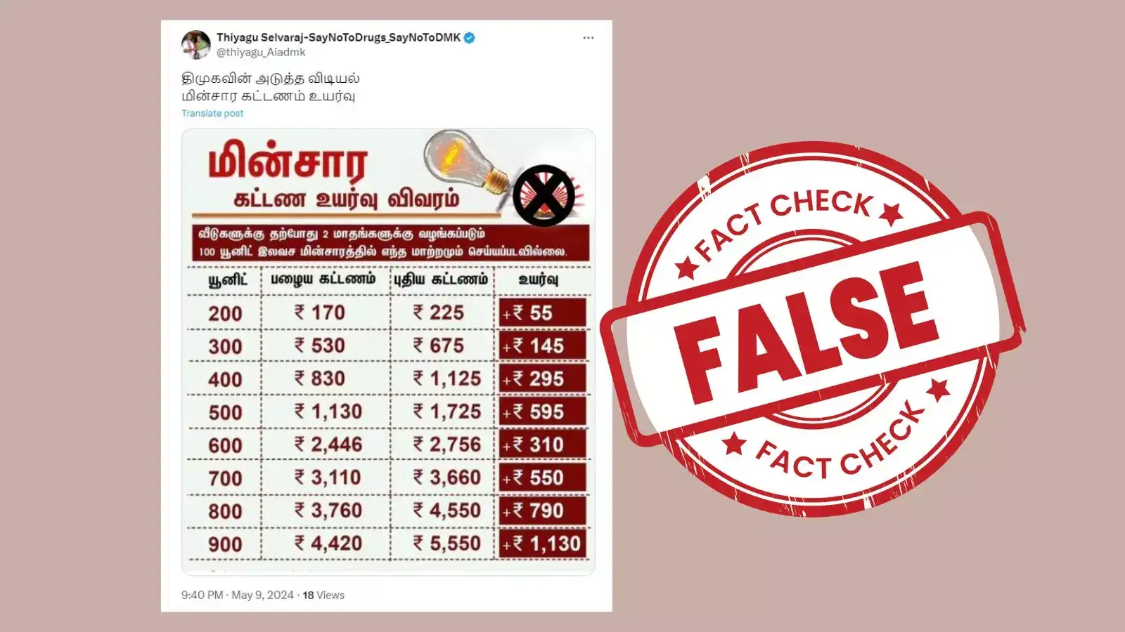 FACT CHECK: திமுக அரசு மின் கட்டணத்தை உயர்த்த திட்டமிட்டுள்ளதா... உண்மை நிலவரம் என்ன? 