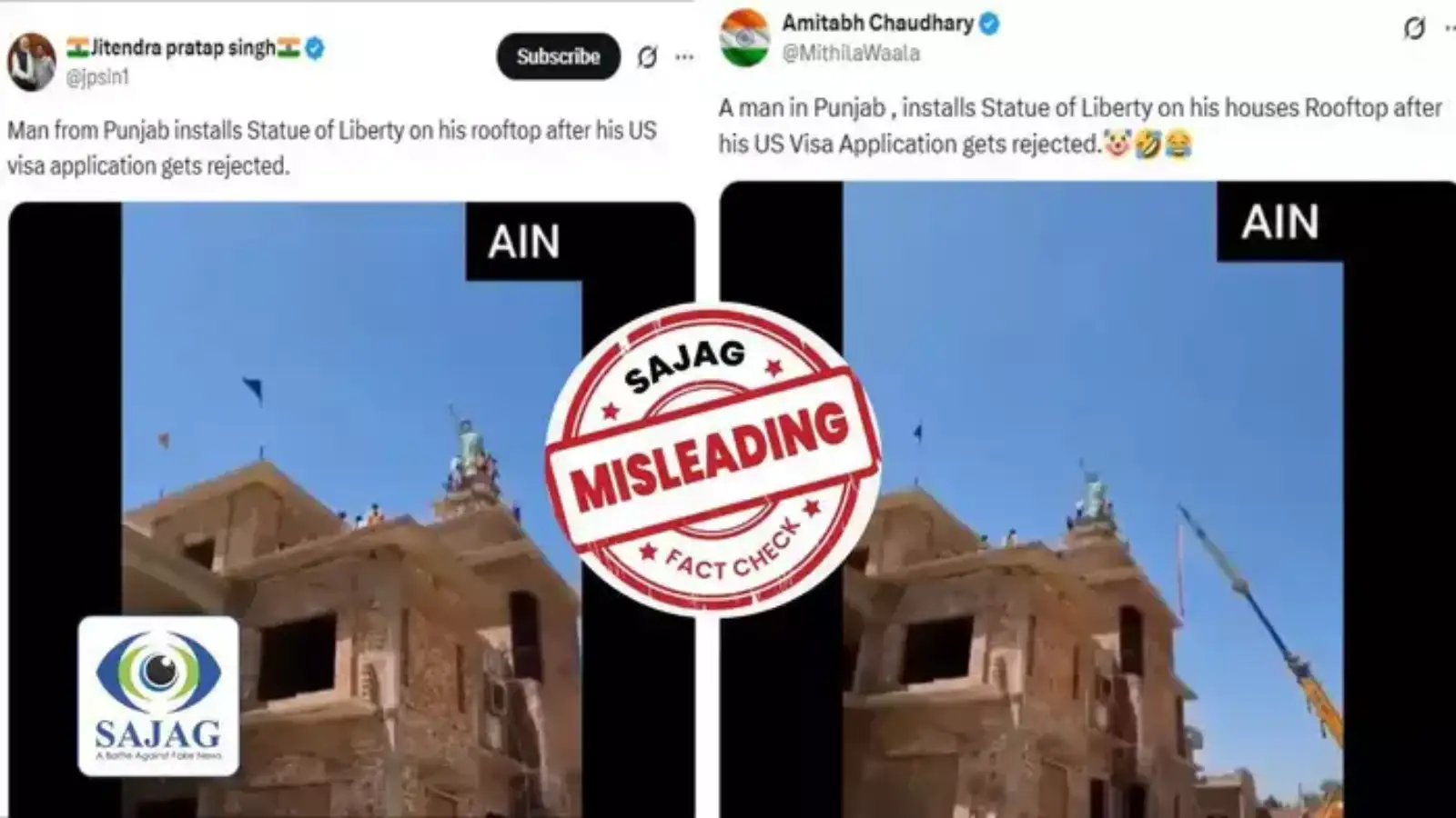 FACT CHECK: அமெரிக்கா விசா மறுக்கப்பட்டதால் ஸ்டாச்சு ஆப் லிபர்ட்டியை நிறுவினரா இந்தியர்? 