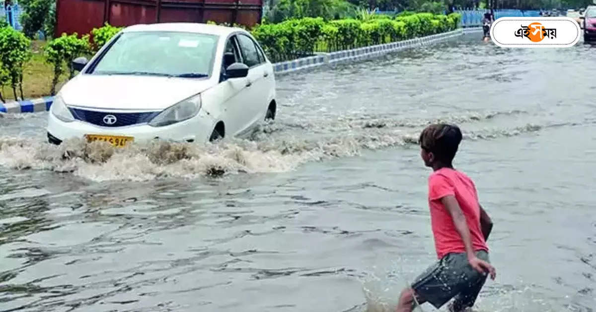 Kolkata Weather : বৃষ্টিতে জলমগ্ন নিউ টাউন, ভোগান্তি চরমে – new town several areas submerged after heavy rain