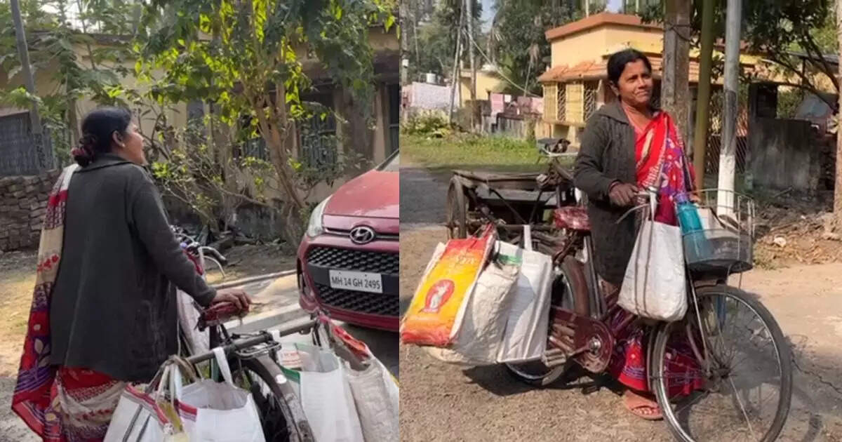 Uttar 24 Pargana : প্রয়োজন নয়, ভালোবেসেই ব্যবসায়ী, অশোকনগরের ‘দুয়ারে’ পাউরুটি দিদি – ashoknagar woman selling bread cakes and other sweet items door to door