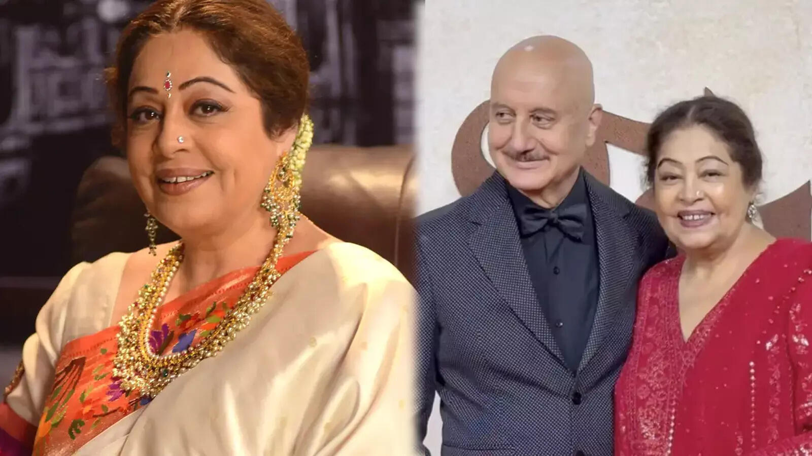 Kirron Kher Anupam Kher,Video: किरण खेर का ये हाल देख फैंस का फटा कलेजा,  कोई बोला- कमजोर दिख रहीं, किसी ने पूछा- क्या हुआ है उनको? - anupam kher  wife kirron kher