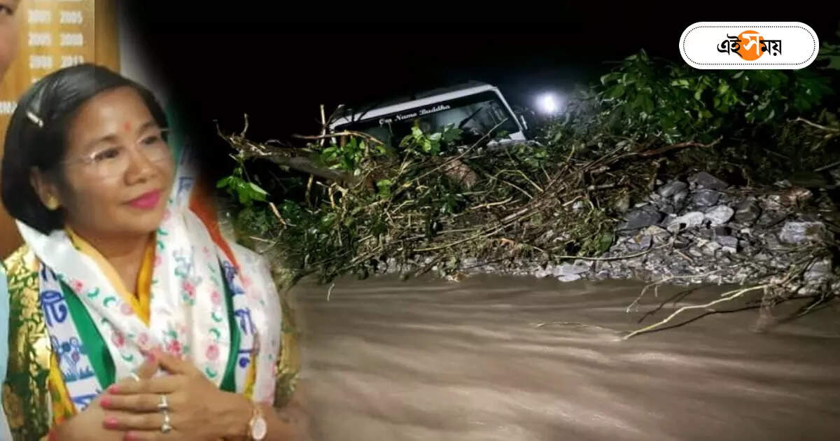 Flash Flood At Alipurduar : হড়পা বানে ভেসে গিয়েও বাঁচলেন পঞ্চায়েত সমিতির সভাপতি আশা – madarihat panchayat samiti president asha s bomjan car swept flash flood in alipurduar