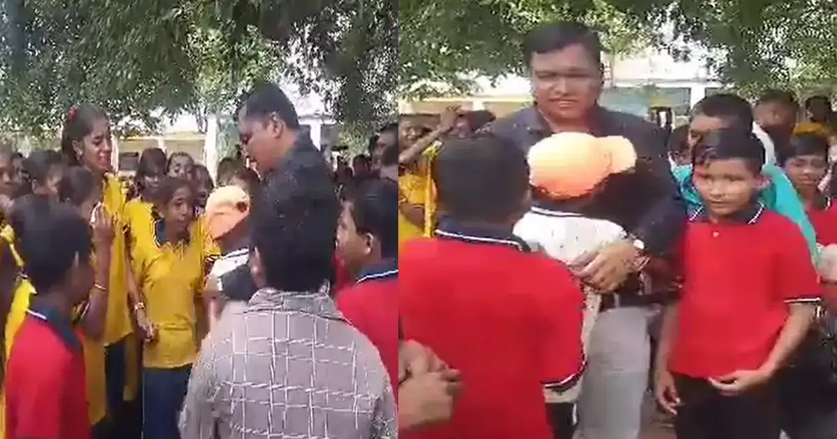 पाच वर्षांनी गुरूजींची बदली, बर्थडेदिवशीच निरोप समारंभ, विद्यार्थी हमसून हमसून रडले पाच वर्षांनी गुरूजींची बदली, बर्थडेदिवशीच निरोप समारंभ, विद्यार्थी हमसून हमसून रडले