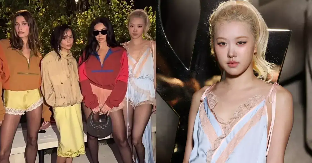 പാരീസ് ഫാഷൻ വീക്കിൽ ശ്രദ്ധ നേടി ബ്ലാക്ക്പിങ്കിന്റെ റോസ്: ഹെയിലി ബീർബറിനൊപ്പമുള്ള ചിത്രങ്ങൾ വൈറലാവുന്നു