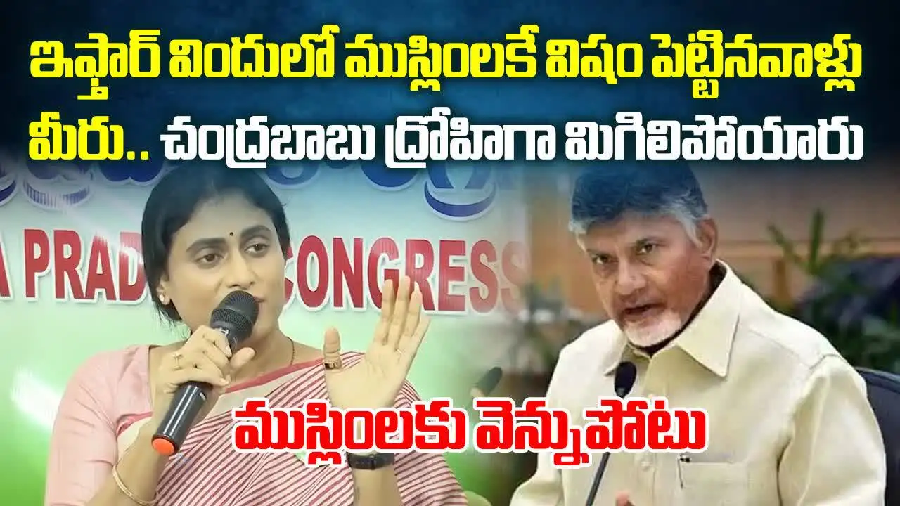 Ys Sharmila: చంద్రబాబు ముస్లింలకు వెన్నుపోటు పొడిచారు